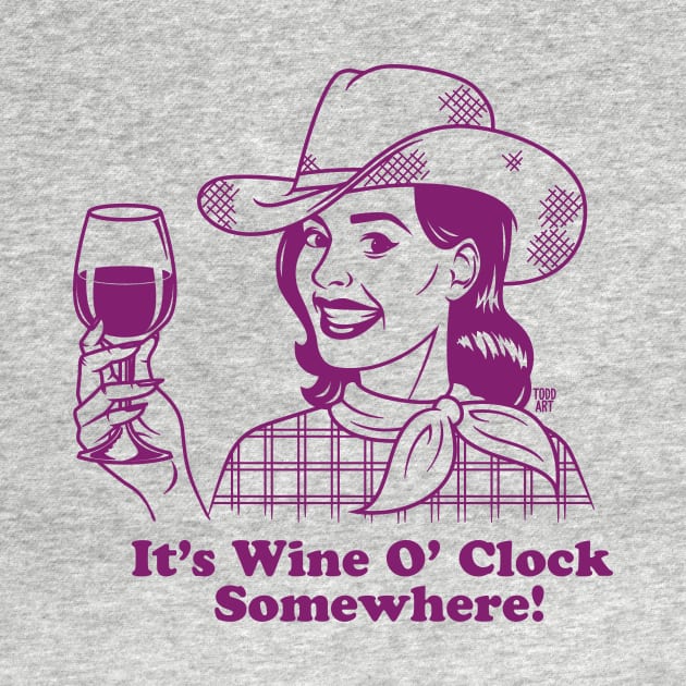 wine o'clock by toddgoldmanart